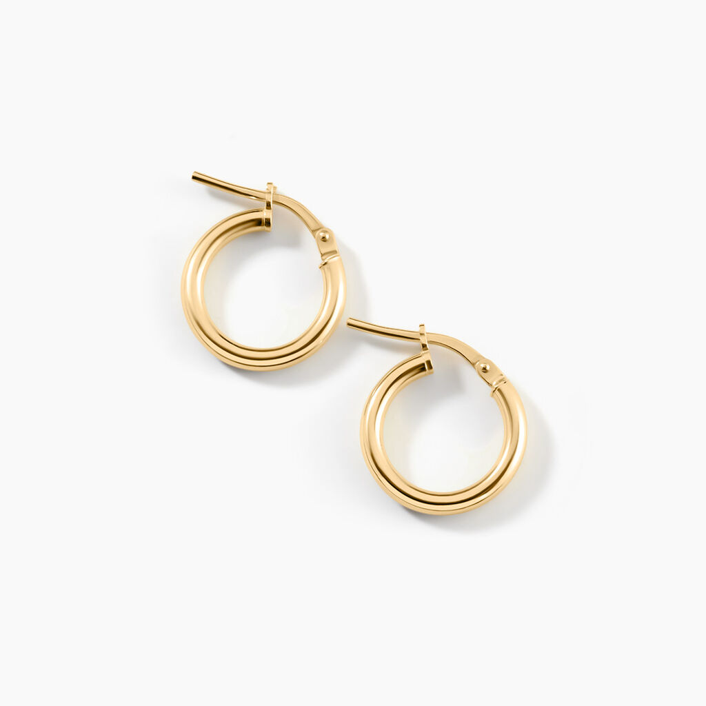 Cr&eacute;oles Verania Argent Dor&eacute; A L'Or 750/1000 - Boucles d'oreilles cr&eacute;oles Femme | Histoire d&rsquo;Or