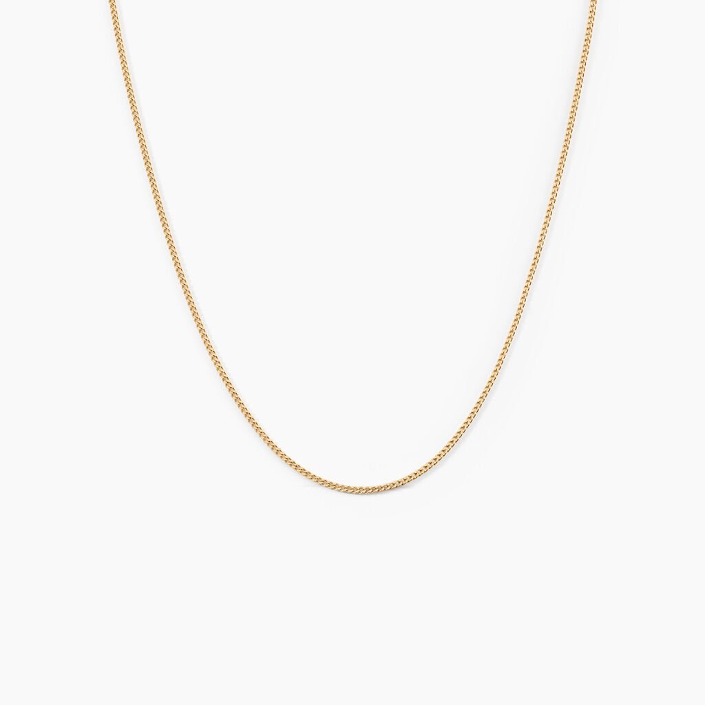 Cha&icirc;ne Ixia Maille Gourmette Diamantee Or Jaune - Chaines Femme | Histoire d&rsquo;Or