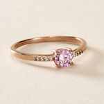 Bague Rio Argent Rose Oxyde De Zirconium - Bagues solitaires Femme | Histoire d&rsquo;Or