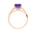 Bague Marie-camille Or Rose Amethyste Et Oxyde De Zirconium - Bagues solitaires Femme | Histoire d’Or