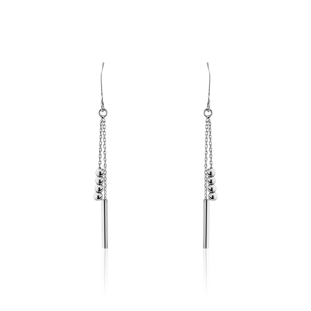 Boucles D'oreilles Pendantes Eucleia Argent Blanc - Boucles d'oreilles fantaisie Femme | Histoire d’Or