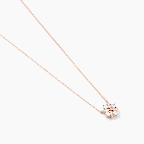 Collier Gladysse Or Rose Oxyde De Zirconium - Colliers Femme | Histoire d’Or