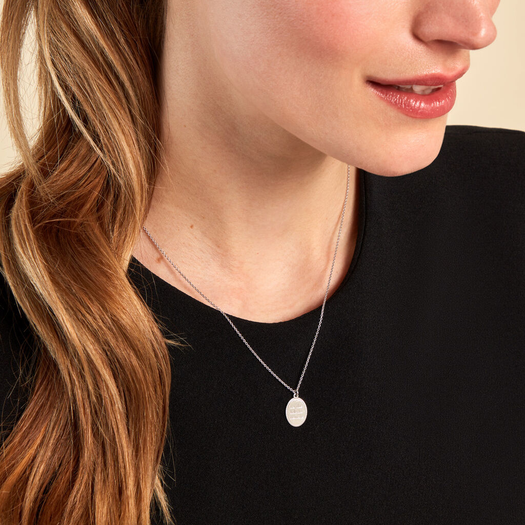 Collier Yahya Argent Blanc - Colliers fantaisie Femme | Histoire d’Or