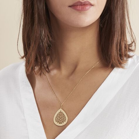 Collier Sautoir Acier Doré Iwona - Colliers fantaisie Femme | Histoire d’Or