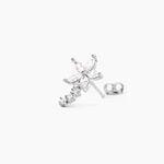 Boucles D'oreilles Puces Argent Blanc Florencio Oxydes De Zirconium - Boucles d'oreilles empierr&eacute;es Femme | Histoire d&rsquo;Or