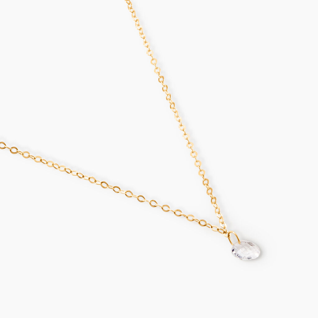 Collier Or Jaune Emilee Oxyde De Zirconium - Colliers Enfant | Histoire d’Or