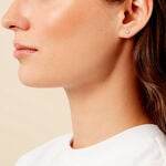 Boucles D'oreilles Puces Saya Argent Blanc Oxyde De Zirconium - Boucles d'oreilles fantaisie Femme | Histoire d&rsquo;Or