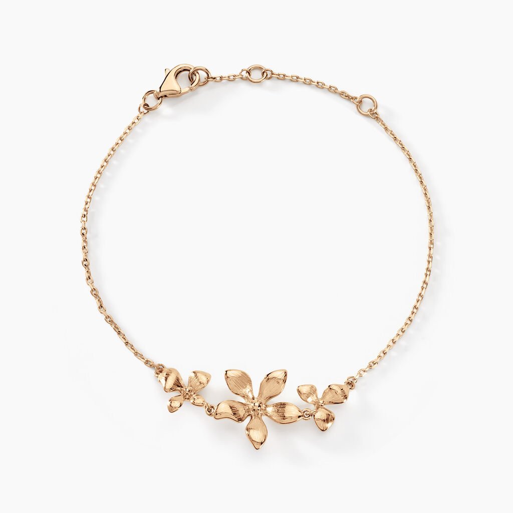 Bracelet Zinnia Plaqu&eacute; Or Jaune - Bracelets Femme | Histoire d&rsquo;Or