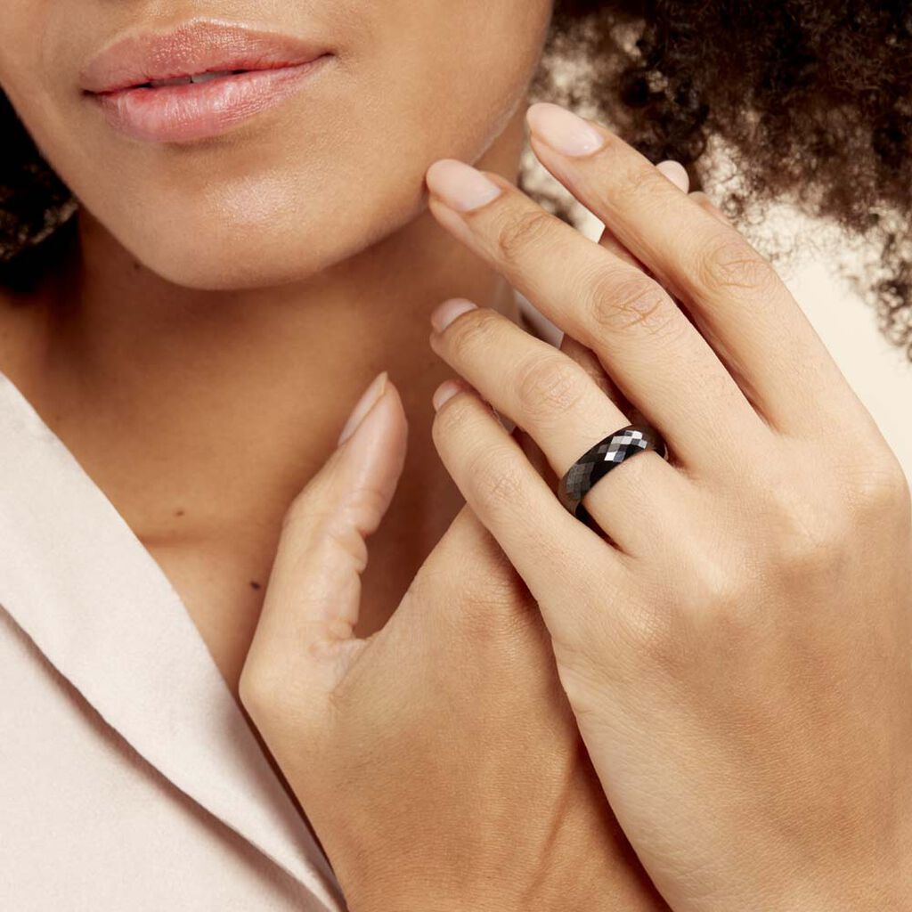 Bague Marichka Ceramique Noir Céramique - Bagues avec pierre Femme | Histoire d’Or