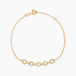 Bracelet Cinthya Argent Dor&eacute; A L'Or 750/1000 Oxyde De Zirconium - Bracelets Femme | Histoire d&rsquo;Or