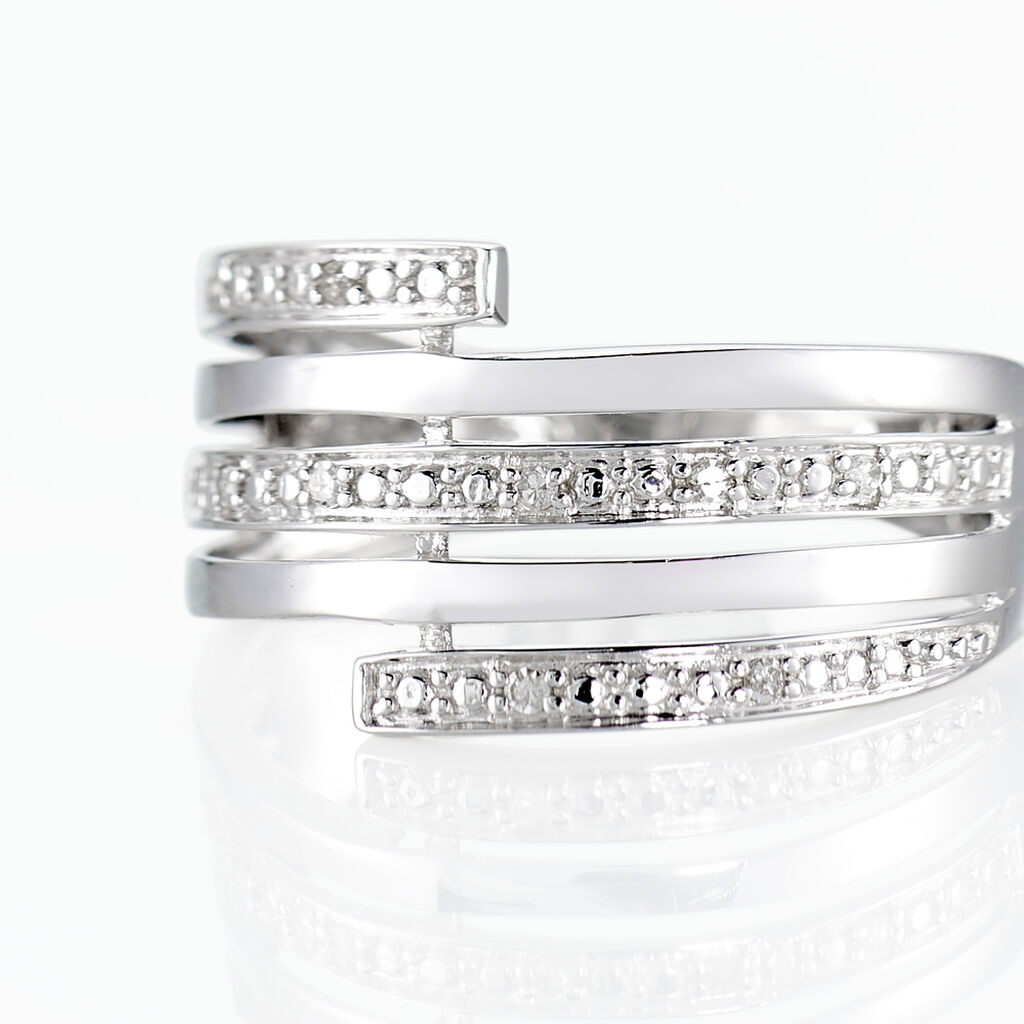 Bague Eleonore Or Blanc Diamant - Bagues avec pierre Femme | Histoire d&rsquo;Or