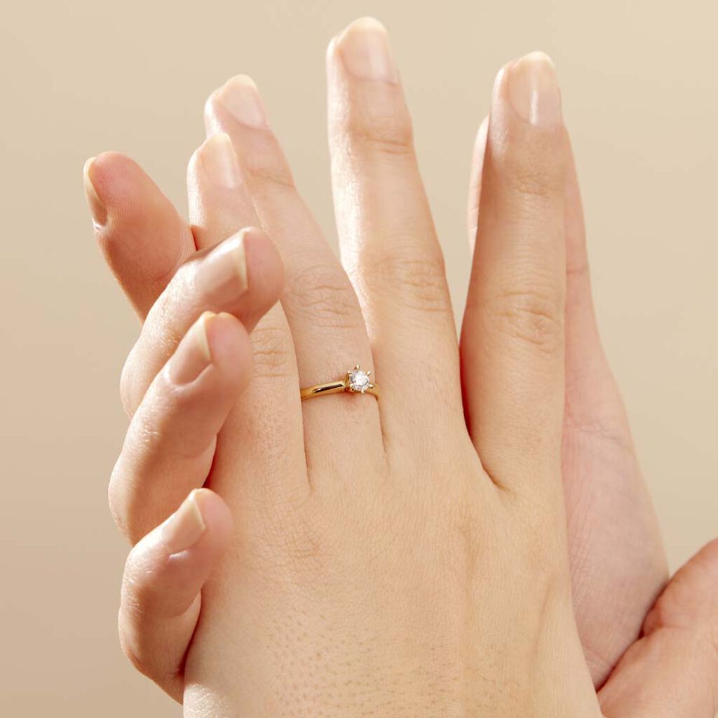Bague Solitaire Samantha Or Jaune Diamant - Bagues solitaires Femme | Histoire d’Or