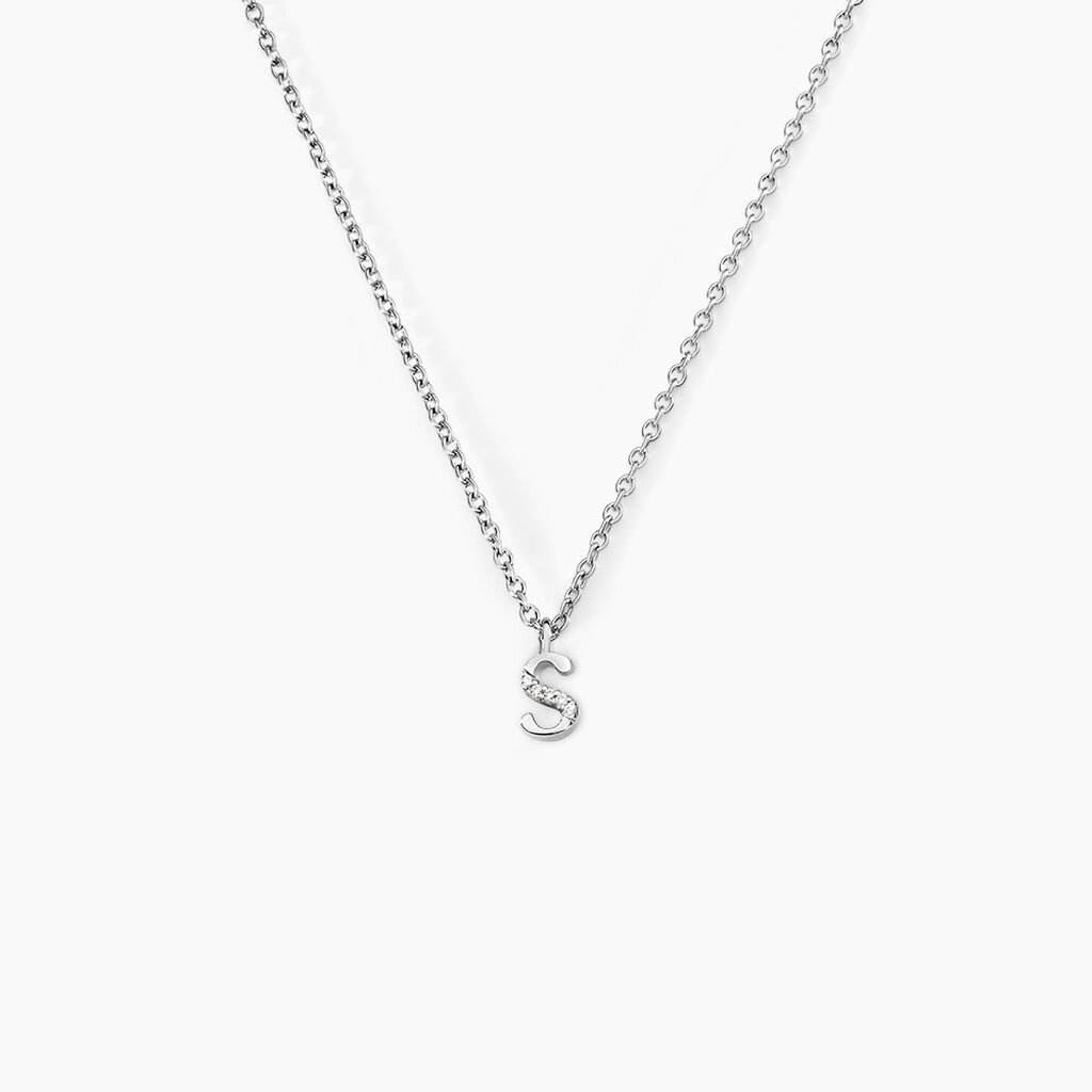 Collier Neruda Argent Blanc Oxyde De Zirconium - Colliers fantaisie Femme | Histoire d&rsquo;Or