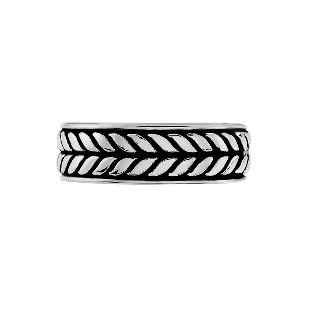 Bague Acier Blanc Gordon - Bagues fantaisie Homme | Histoire d’Or