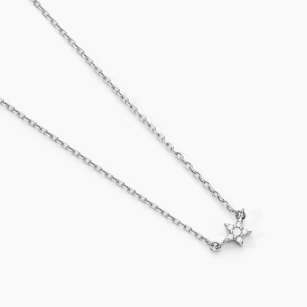 Collier Saya Argent Blanc Oxyde De Zirconium - Colliers fantaisie Femme | Histoire d’Or