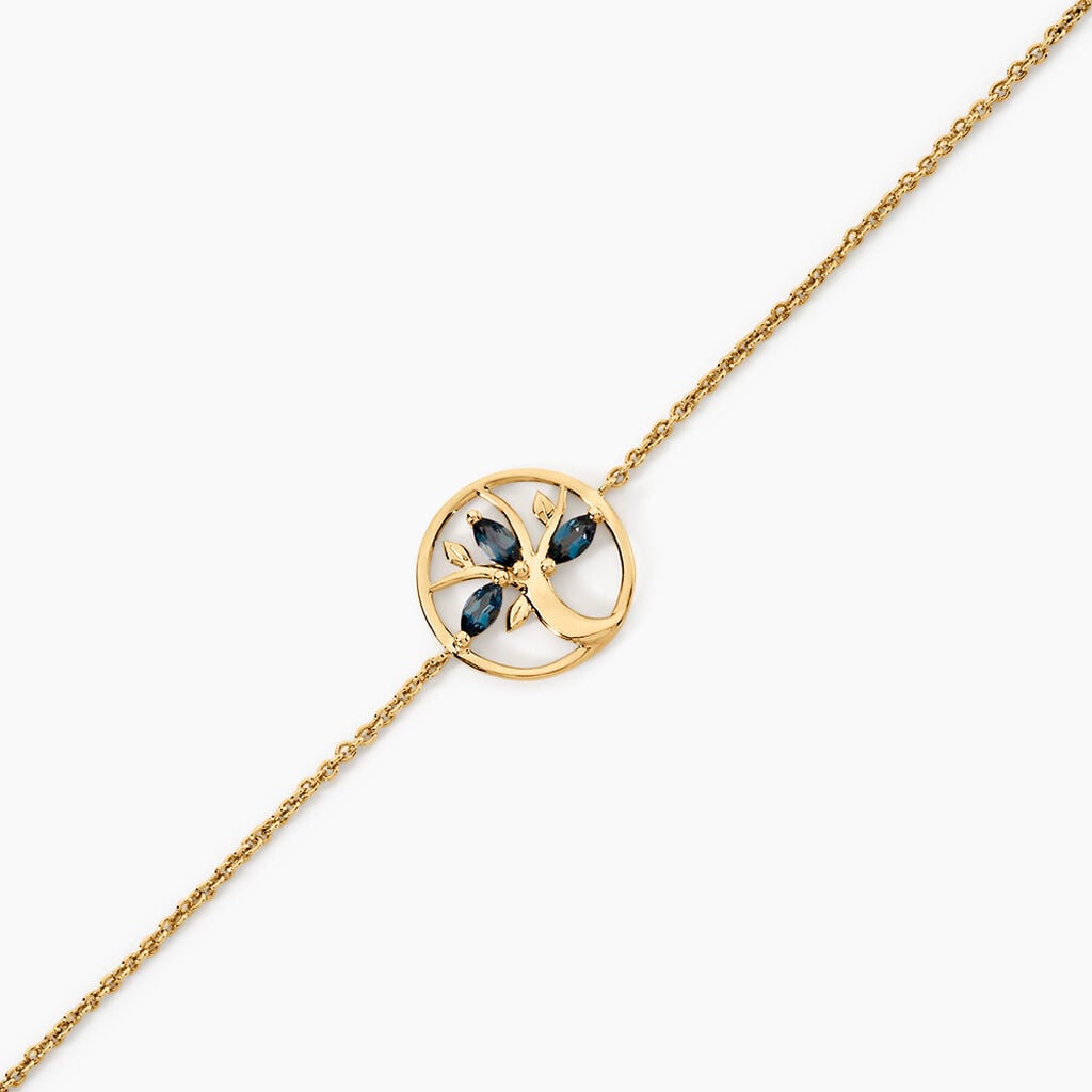 Bracelet Baylee Argent Dor&eacute; A L'Or 750/1000 Topaze - Bracelets Femme | Histoire d&rsquo;Or
