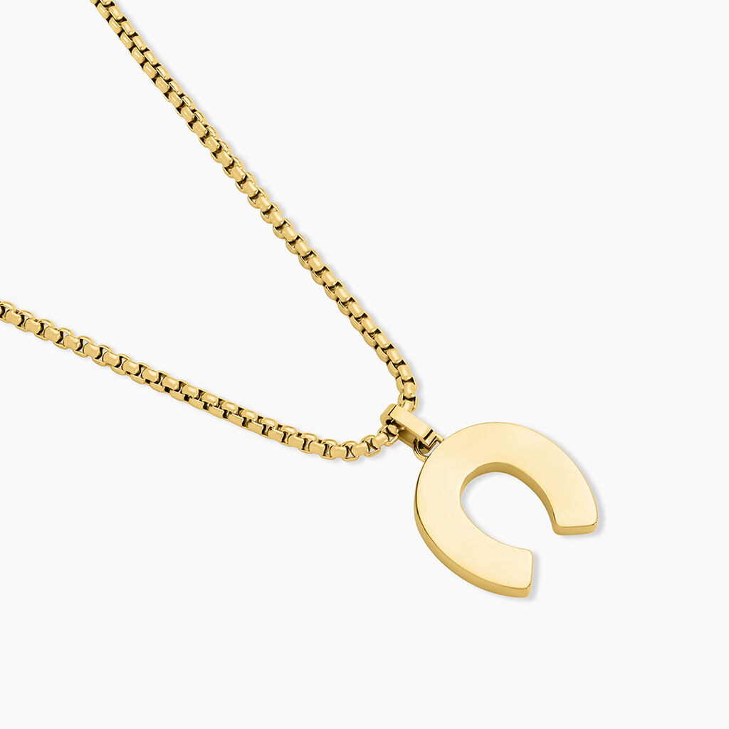 Collier Devy Acier Jaune - Colliers fantaisie Homme | Histoire d&rsquo;Or
