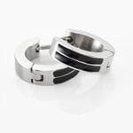 Cr&eacute;oles Jourdan Homme Tilos Acier Blanc - Boucles d'oreilles cr&eacute;oles Homme | Histoire d&rsquo;Or