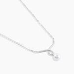Collier Or Blanc Proximae Perle De Culture Oxydes De Zirconium - Colliers Femme | Histoire d&rsquo;Or