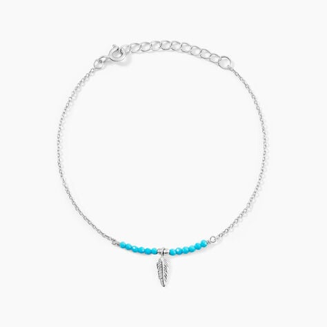 Bracelet Lottie Argent Blanc Turquoise - Bracelets Femme | Histoire d&rsquo;Or