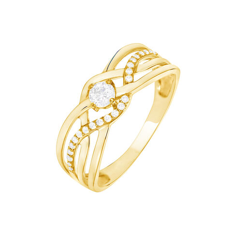 Bague Harmonia Or Jaune Oxyde De Zirconium - Bagues solitaires Femme | Histoire d’Or