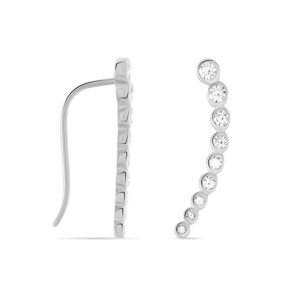 Boucles D'oreilles Grimpantes Zoiaae Argent Blanc Oxyde De Zirconium - Boucles d'oreilles fantaisie Femme | Histoire d’Or