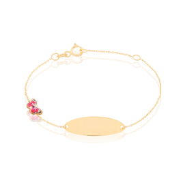 Bracelet Identité Helee Papillon Or Jaune - Cadeaux de naissance Enfant | Histoire d’Or