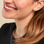 Boucles D'oreilles Puces Thylane Argent Blanc Oxyde De Zirconium - Boucles d'oreilles fantaisie Femme | Histoire d&rsquo;Or