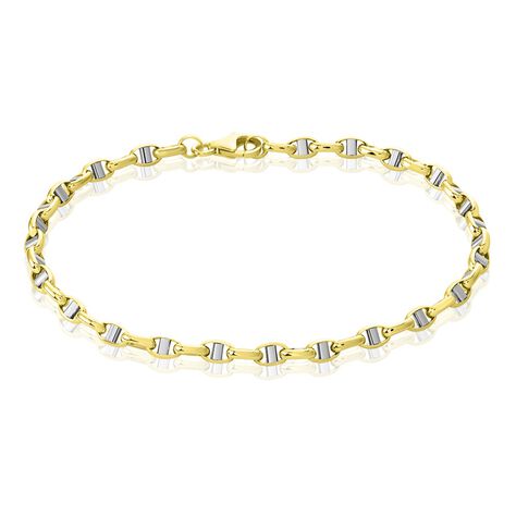 Bracelet Carlo Maille Marine Ronde Or Bicolore - Bracelets chaîne Femme | Histoire d’Or