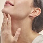 Boucles D'oreilles Pendantes Formev Or Bicolore Oxyde De Zirconium - Boucles d'oreilles pendantes Femme | Histoire d&rsquo;Or