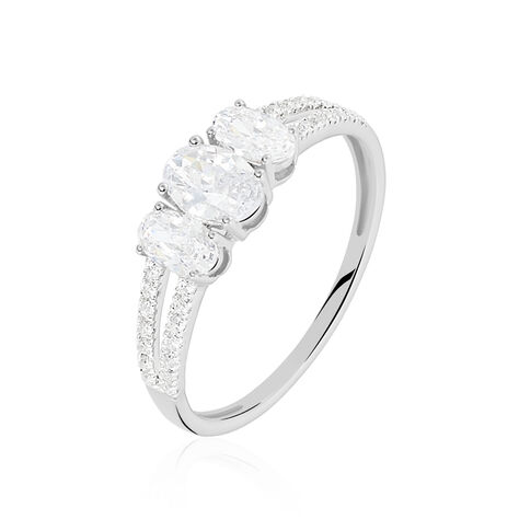Bague Nussayba Or Blanc Oxyde De Zirconium - Bagues avec pierre Femme | Histoire d’Or