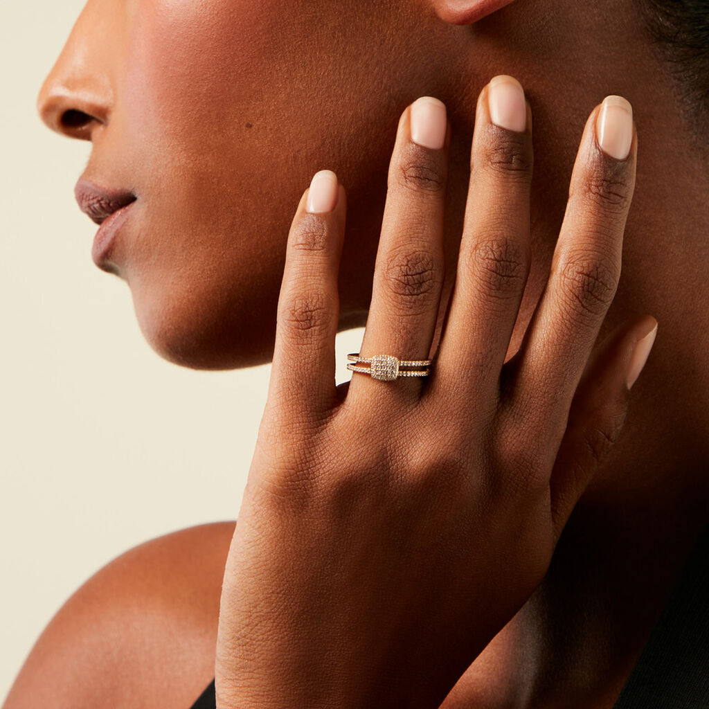 Bague Aude Or Jaune Diamant - Bagues avec pierre Femme | Histoire d’Or