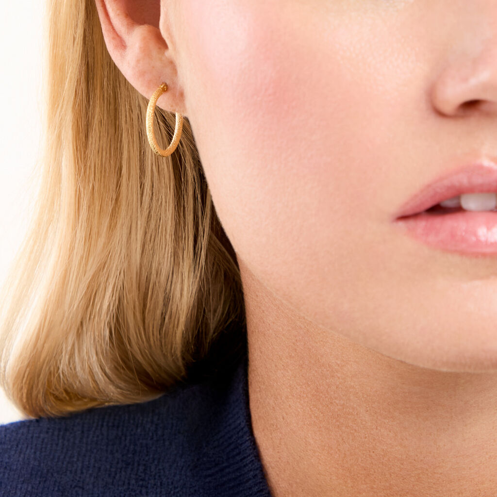 Cr&eacute;oles Edmundo Or Jaune - Boucles d'oreilles cr&eacute;oles Femme | Histoire d&rsquo;Or