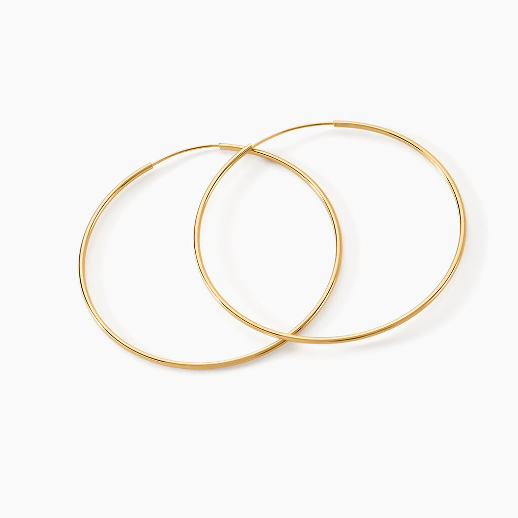 Créoles Muses Or Jaune - Boucles d'oreilles créoles Femme | Histoire d’Or
