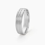 Alliance Cheryn Ruban Plat Argent Blanc - Alliances Famille | Histoire d&rsquo;Or