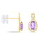 Boucles D'oreilles Pendantes Passion Or Jaune Amethyste Et Oxyde - Boucles d'oreilles pendantes Femme | Histoire d’Or