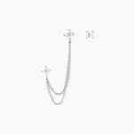 Boucles D'oreilles D&eacute;pareill&eacute;es June Argent Blanc Oxyde De Zirconium - Boucles d'oreilles fantaisie Femme | Histoire d&rsquo;Or