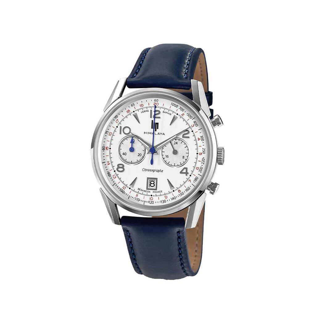 Montre Lip Himalaya Chrono Blanc Argenté - Montres Homme | Histoire d’Or