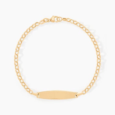 Bracelet Identit&eacute; Marcel Maille Jaseron Or Jaune