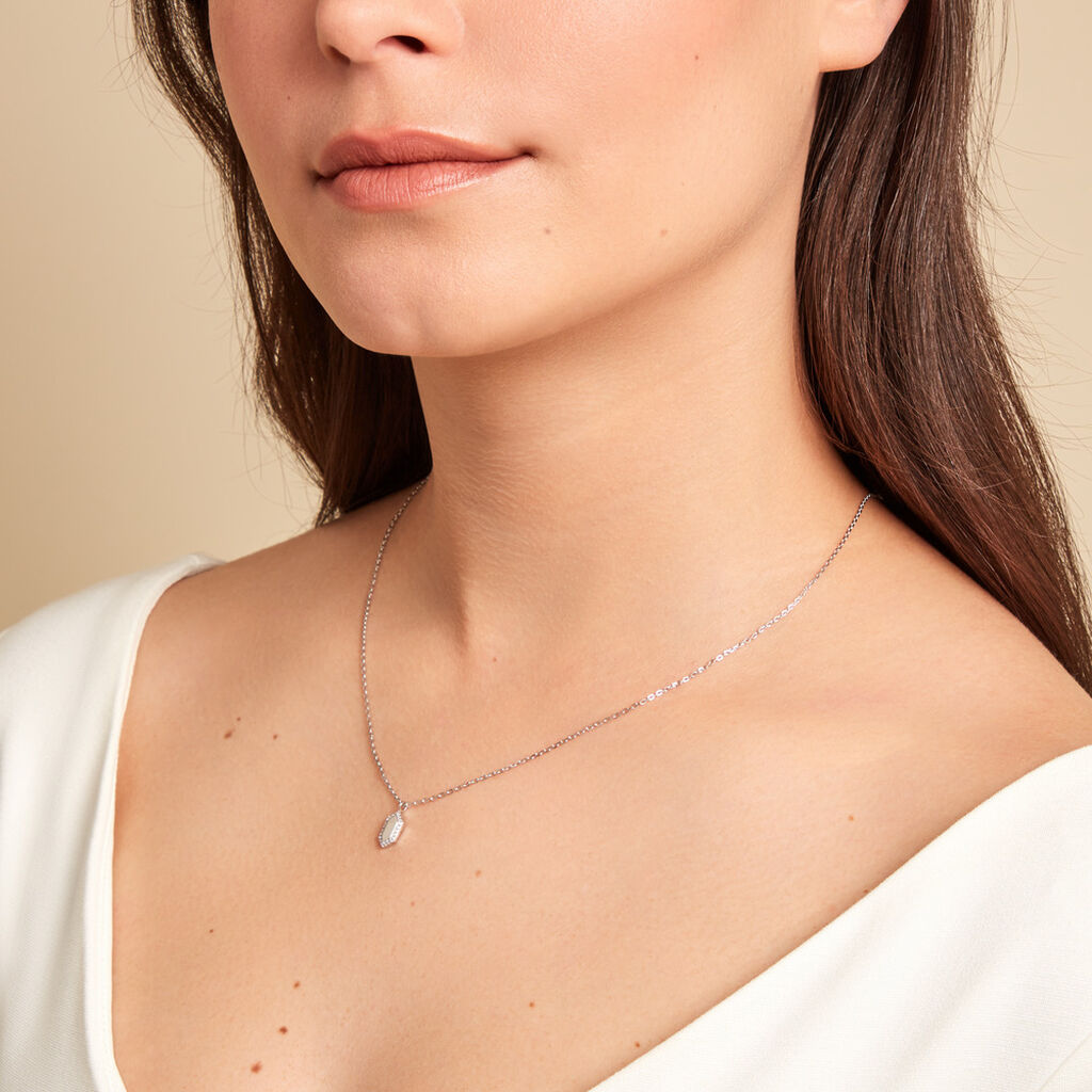 Collier Stellie Argent Blanc Oxyde De Zirconium - Nouveautés Femme | Histoire d’Or