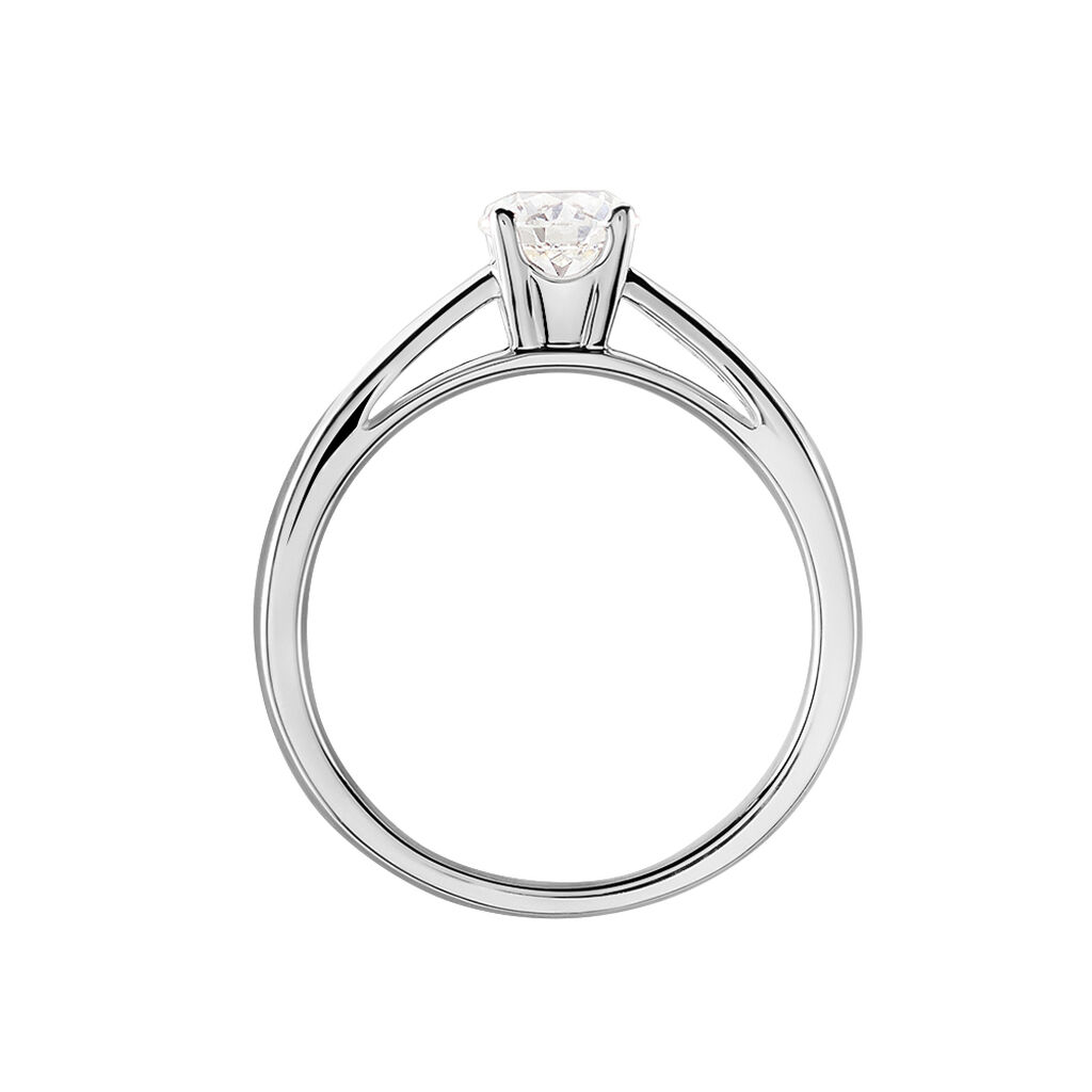Bague Solitaire Iris Or Blanc Diamant - Bagues solitaires Femme | Histoire d&rsquo;Or
