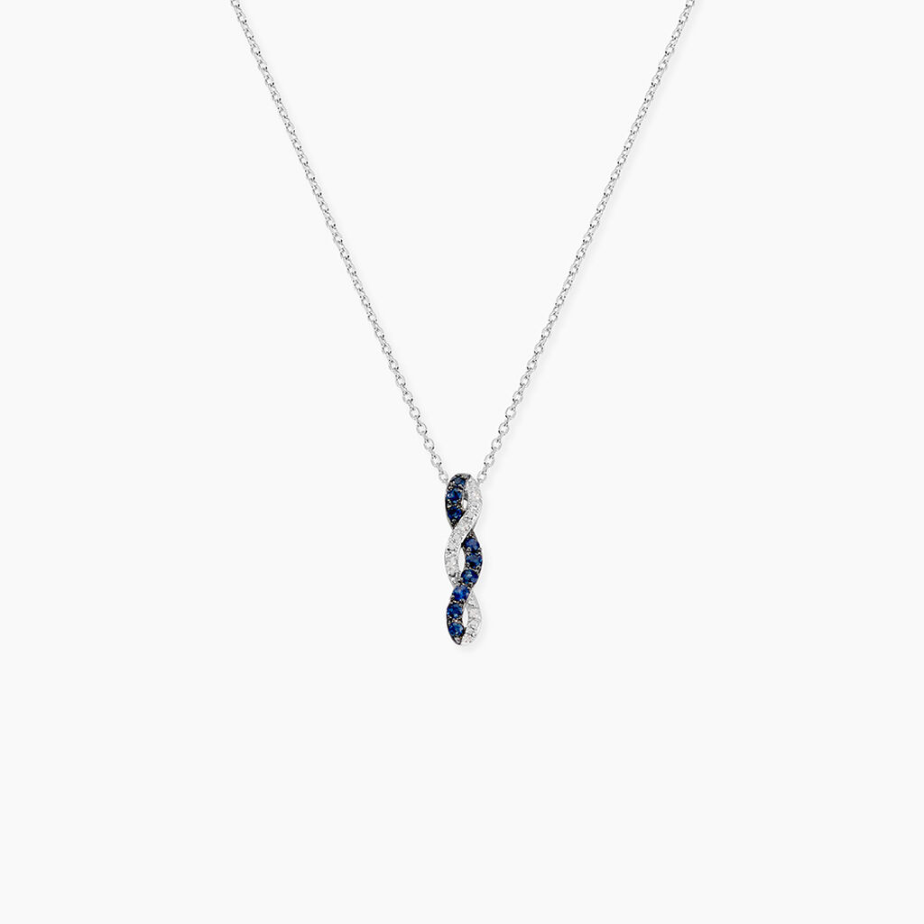 Collier Ligera Or Blanc Saphir Et Diamant - Colliers Femme | Histoire d&rsquo;Or