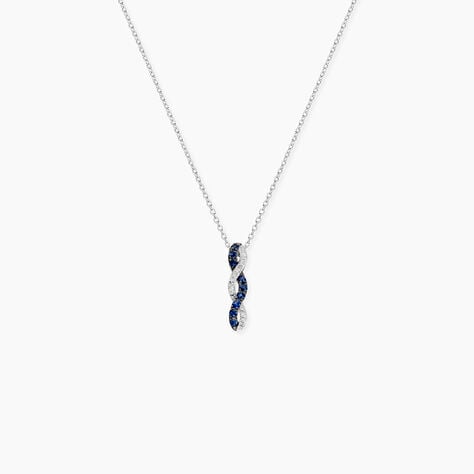 Collier Ligera Or Blanc Saphir Et Diamant - Colliers Femme | Histoire d&rsquo;Or