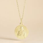 M&eacute;daille Or Jaune Sainte Th&eacute;r&egrave;se - Pendentifs Bapt&ecirc;me Famille | Histoire d&rsquo;Or