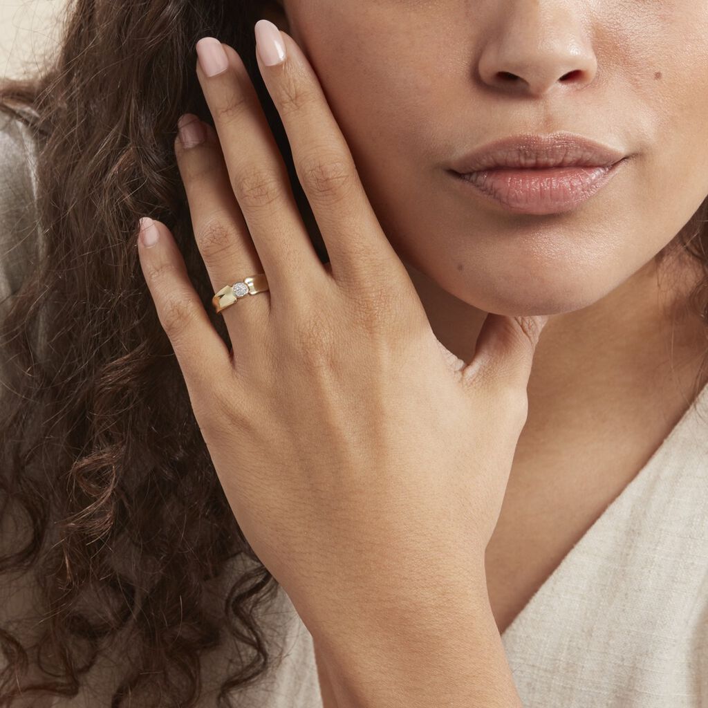Bague Tamaya Or Jaune Diamant - Bagues avec pierre Femme | Histoire d’Or
