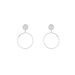 Boucles D'oreilles Pendantes Misao Argent Blanc - Boucles d'oreilles créoles Femme | Histoire d’Or