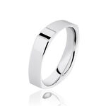 Alliance Carree Polie Or Blanc - Alliances Unisex | Histoire d&rsquo;Or