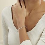 Bracelet Jonc Fuerza Argent Blanc Oxyde De Zirconium - Bracelets joncs Femme | Histoire d&rsquo;Or