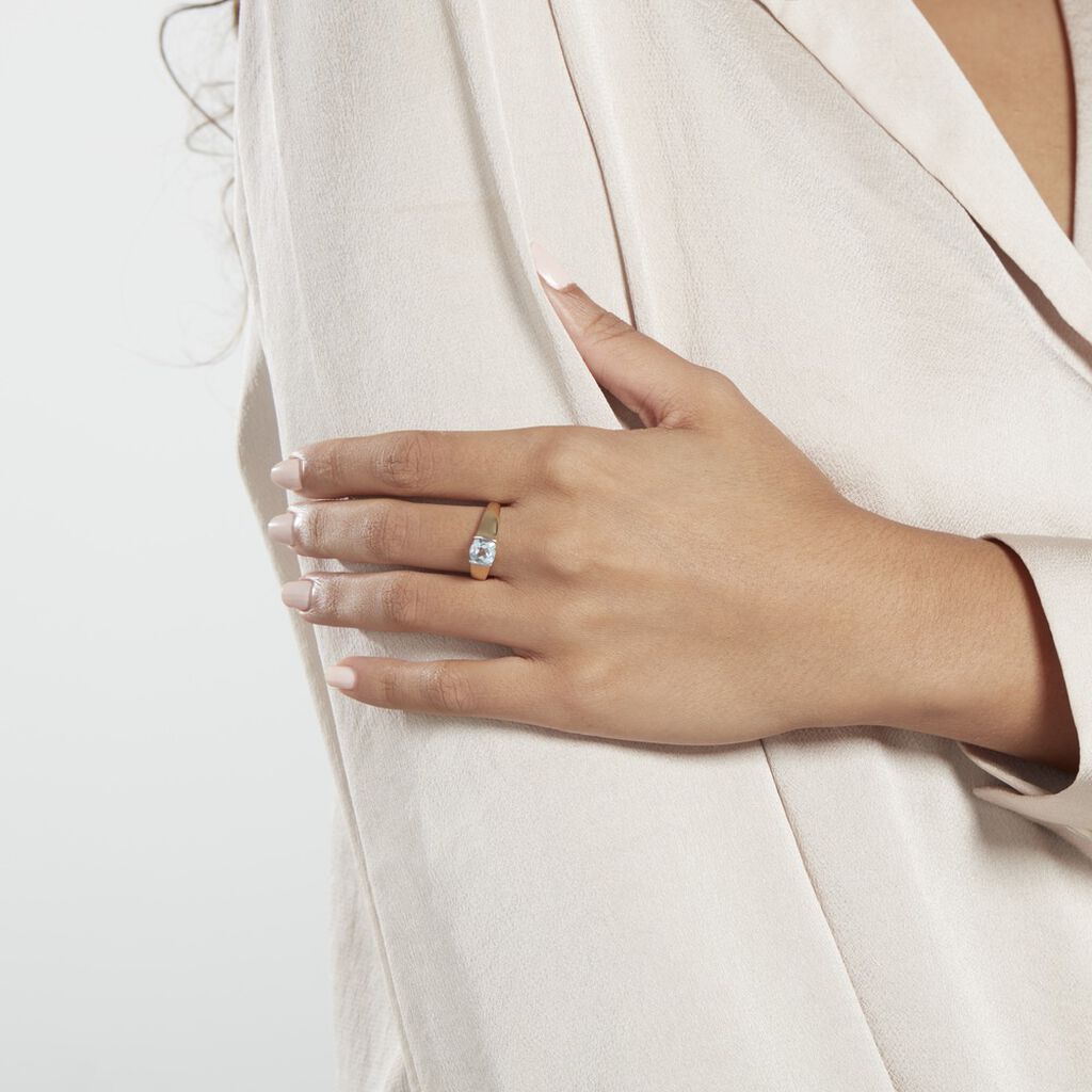 Bague Or Jaune Crarus Topaze - Bagues solitaires Femme | Histoire d’Or