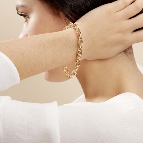 Bracelet Ovale Fil Plat Or Jaune - Bracelets Femme | Histoire d’Or